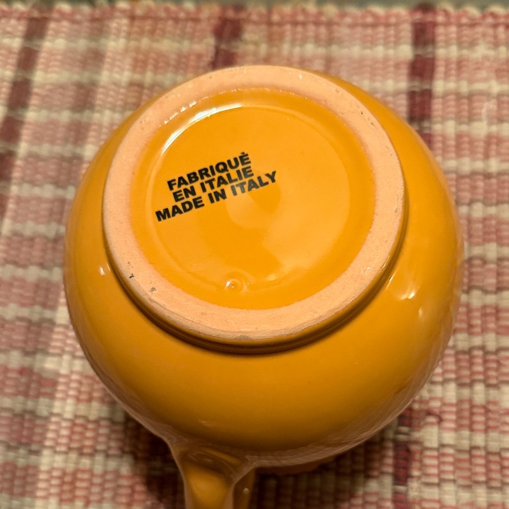 Rustic Yellow Ceramic Pitcher - Picture 4 of 5